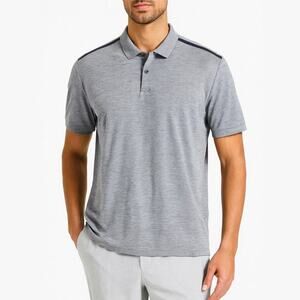 Theory Gray Stinson O Current Pique Polo Size XL
